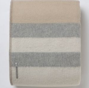 Alicia Adams Alpaca Field Blanket Beige Ivory Grey